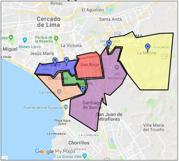 Gráfico 1: Ubicación geográfica del Sector Alto de Lima 