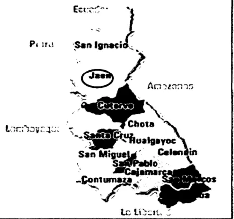 Figura 2.  Provincia de Jaén- Región  Cajamarca. 