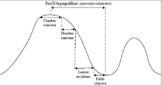 Figura  1:  Relación  entre  los  atributos  topográficos  y  los  niveles  categóricos  del  sistema de las clasificaciones de las geoformas