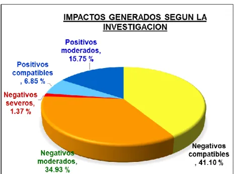 Figura N° 5: Porcentaje de Impactos generados. 