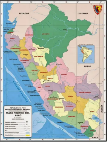 Figura 3. Mapa político del Perú 