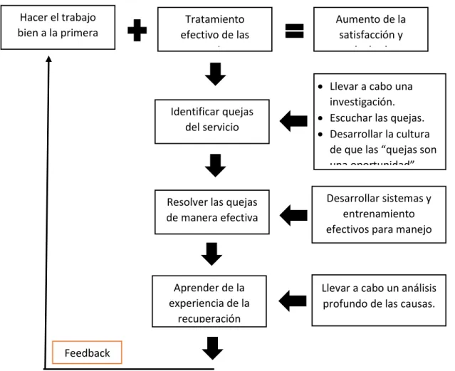 Figura 8: Proceso de recuperación de un cliente insatisfecho. 