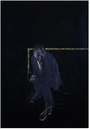 Figure 10: Francis Bacon, Untitled (Crouching Nude), c. 1950   Figure 11: Francis Bacon, Sleeping Figure, 1974 