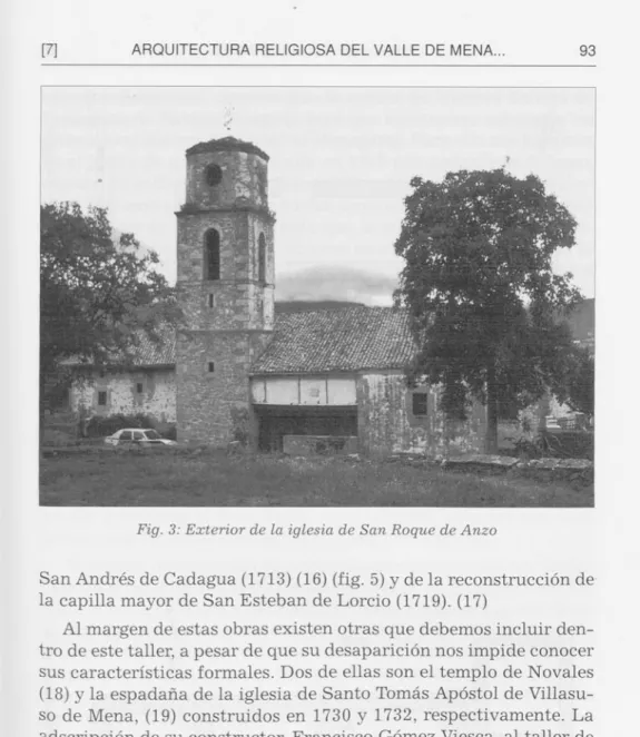 Fig. 3: Exterior de la iglesia de San Roque de Anzo