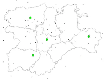 Figure 2 shows the distribution of all ground stations that gave 110080 daily GHI values  used  in  the  study