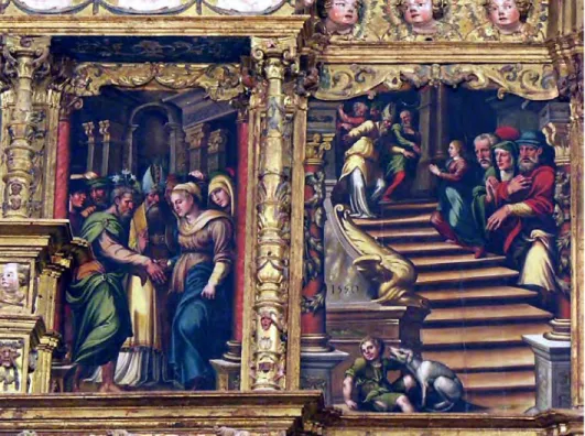 Fig. 5. Desposorios de la Virgen y Presentación de la Virgen en el templo. 