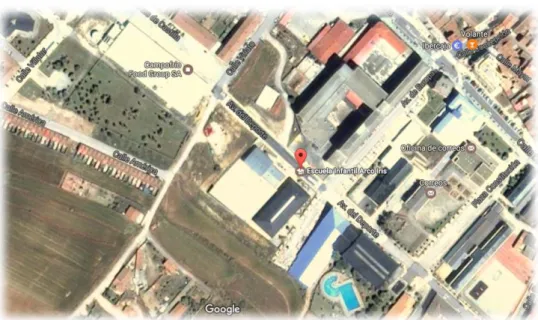 Figura 4. Mapa satélite de la ubicación de la competencia en Ólvega. Recuperado de Google