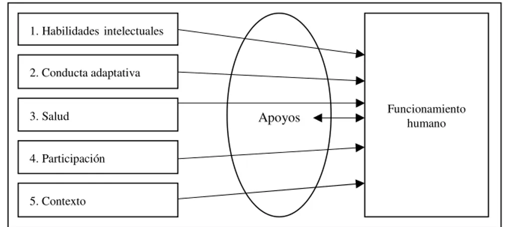 Figura 5. Marco conceptual del funcionamiento humano (AAIDD, 2010). 
