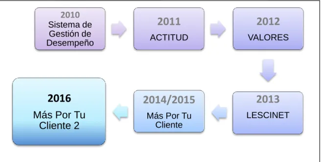 Figura 3.2.: Programas por habilidades impartidos de forma conjunta  desde el año 2010 