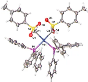 Fig.  4  Molecular  structure  of  10  from  X-ray  crystallography.  The  thermal  ellipsoids are set  at a  50%  probability level