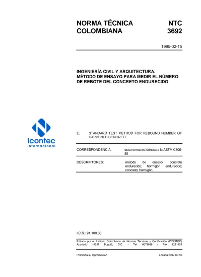 NORMA TÉCNICA COLOMBIANA 3692