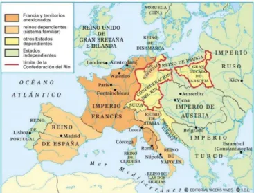 Figura 3. Mapa 1. El Imperio Napoleónico hacia 1812 