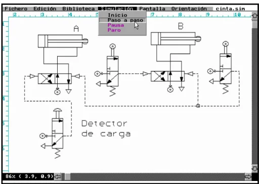 Figure 8. Pneusim pneumatic circuit simulator  