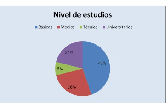 Tabla 5. Descriptivos de la variable estudios
