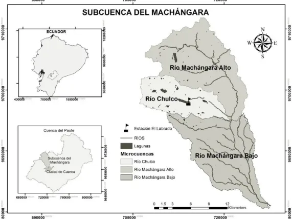 Figura 1. Ubicación de Microcuenca del Río Chulco  Fuente: Instituto Geográfico Militar 