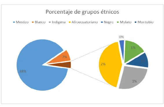 Figura 2. Población urbana de Cuenca según su autoadscripción étnica   Fuente: INEC (2010)