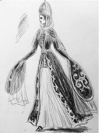 Figura 6. Vestido de la mujer Adyghe con bordados de talismanes y amuletos. 