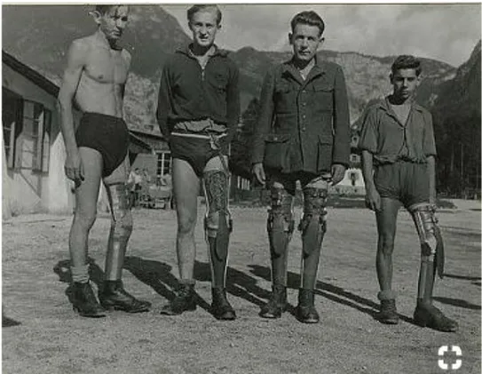 Ilustración  2.  Personas  heridas  durante  la  segunda  guerra  mundial.  Recuperado  de:  Pinterest  Segunda Guerra Mundial 