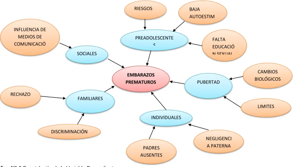 Gráfico N° 4 Constelación de la Variable Dependiente  Elaborado por: Diana Sevilla 