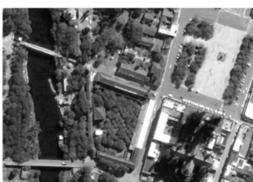 Fig. 15. Fotografía aérea del casco histórico  de Luján del año 1936. Fuente: Dirección de  Geodesia, La Plata, en: Lanson (2010).