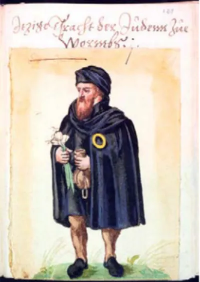 Figura 8: Markus zum Lamm, judío de Worms, 1551-1600. Hessische  Landes- und Hochschulbibliothek, Darmstadt.