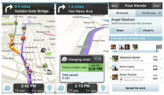 Figure 4.3: Waze 7 application user interface