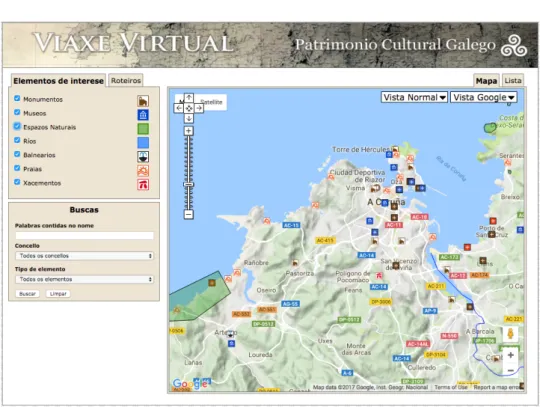 Figure 5.3: Galician Cultural Heritage screenshot