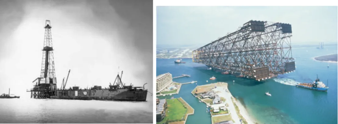 Figure 1.7. First offshore jacket structures.