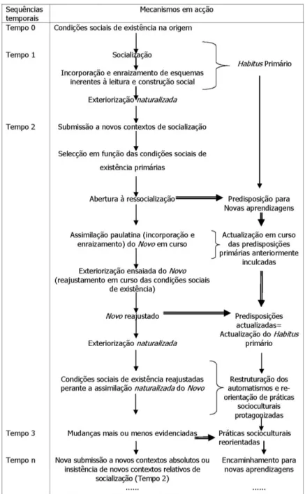 Figura 3 – Possibilidades e reajustamentos de mudança: ressocialização continuada 