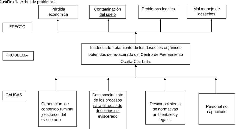 Gráfico 1.  Árbol de problemas    