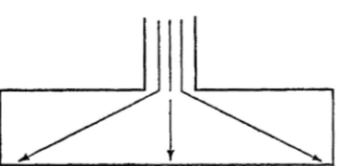Figura 11. Caminos del flujo del material en la boquilla  Figura 12. Boquilla con colector 
