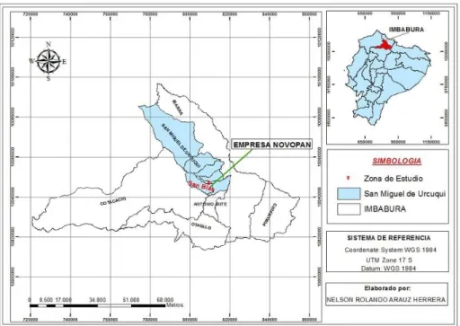 Tabla 2. Característica de la localización del área de estudio. 