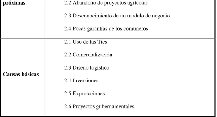 Tabla 7 Reconocimiento de matrices 