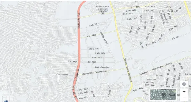 Figura 1. Ubicación de la empresa Fuente: https://maps.here.com/