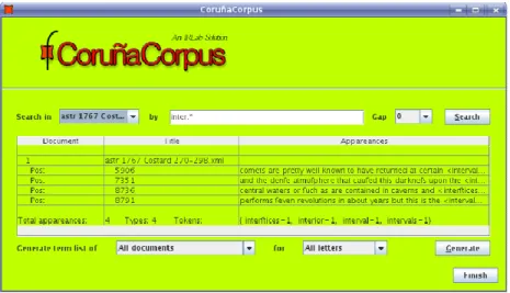 Figure 1. The Coruña Corpus Tool 
