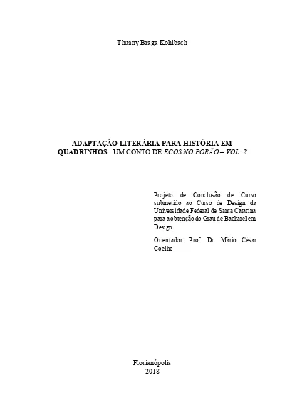 Adaptação literária para história em quadrinhos um conto de Ecos no