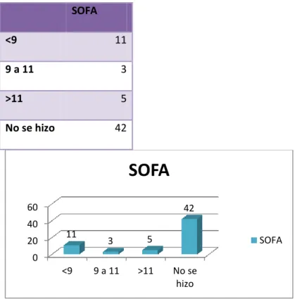 Ilustración 8 Resultados y análisis de datos. SOFA 