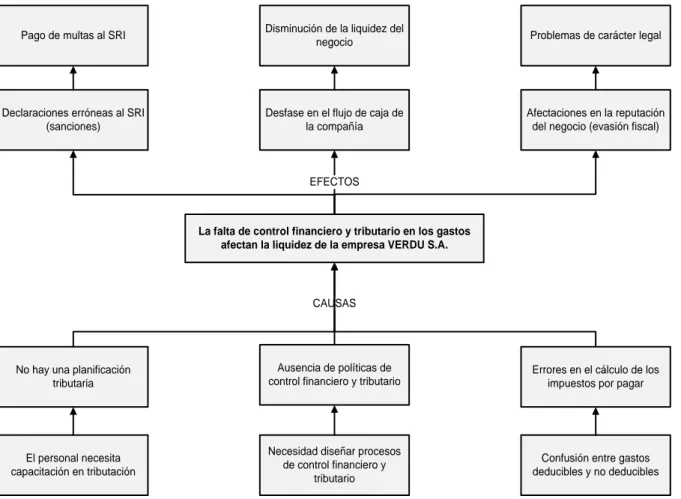 Figura 2. Árbol del Problema  Nota: Obtenido del Dpto. Contable 