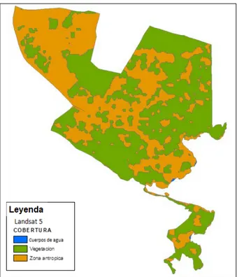 Figura 16. Clip de la imagen landsat 5. Fuente: Autor, 2017.