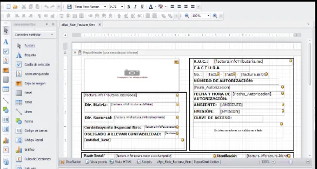 Figura  10. diseñador de reporte 