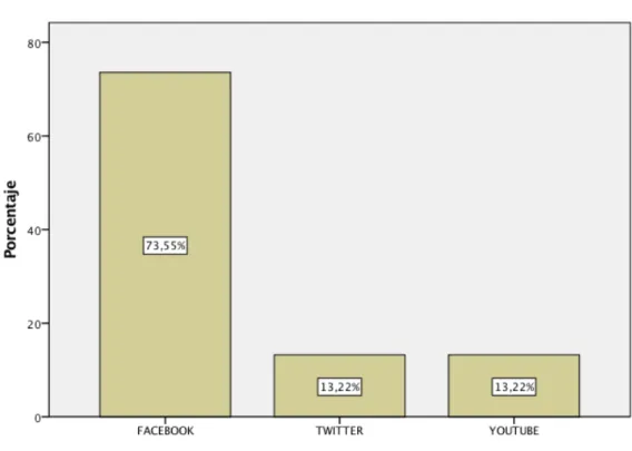 Gráfico 13. Red social que conoce 