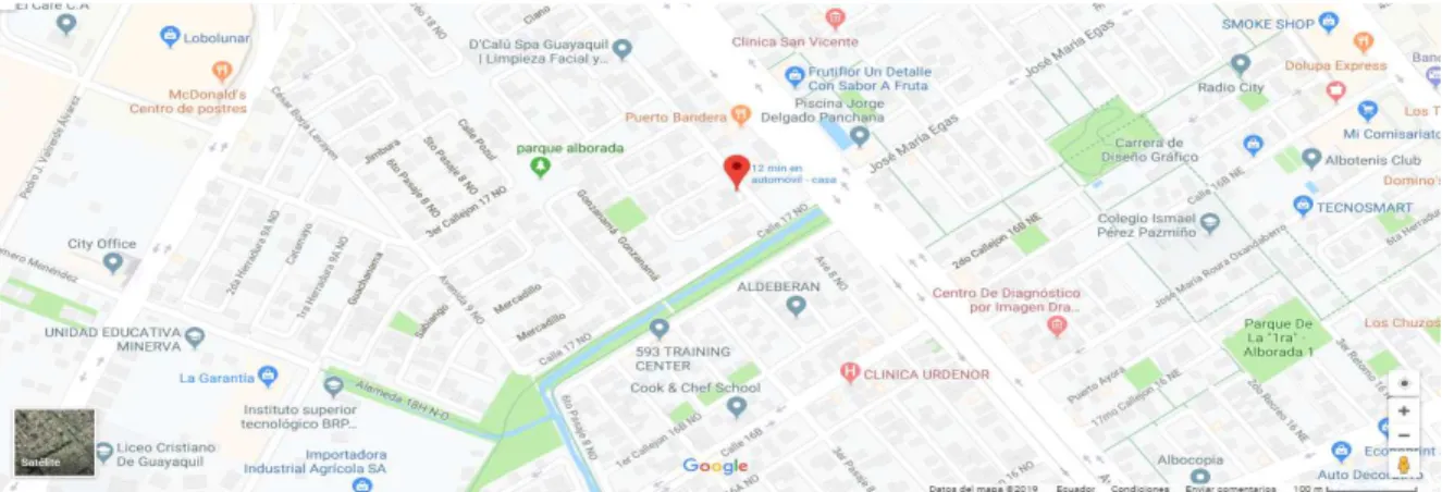Figura 2 Ubicación de la empresa Constructora   Tomado de (maps, 2019) 
