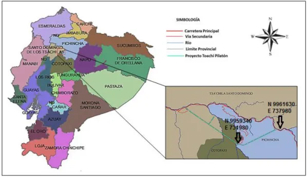 Figura 1. Ubicación Geográfica del Proyecto Toachi – Pilatón