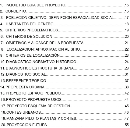 TABLA DE CONTENIDO 