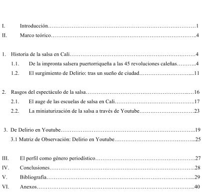 Tabla de Contenido 