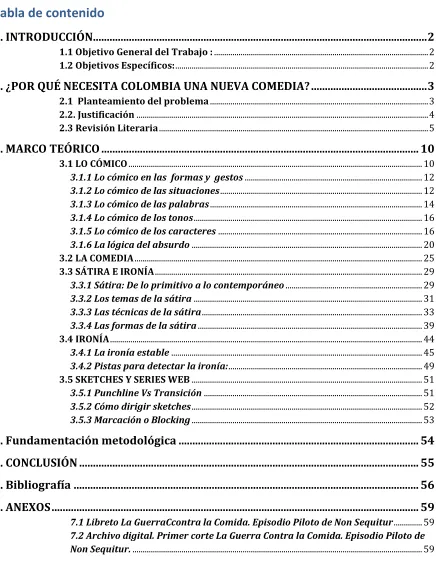 Tabla de contenido 