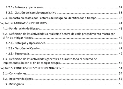 Tabla 1: Análisis Proceso/Metodología ......................................................................................