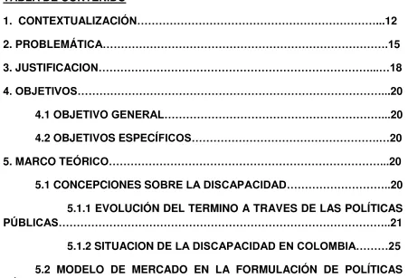 TABLA DE CONTENIDO  