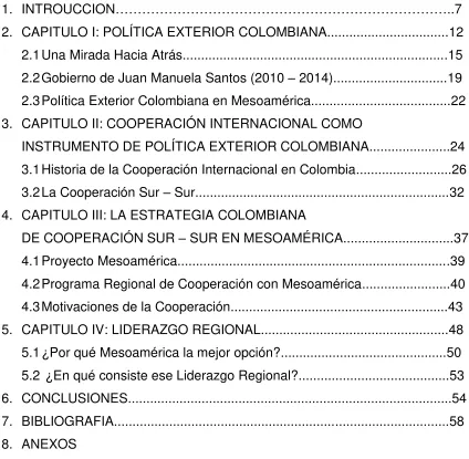 TABLA DE CONTENIDO 