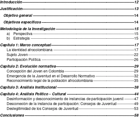 Tabla de Contenido 